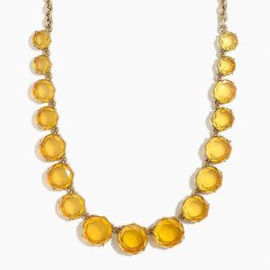 J CREW Yellow Sapphire crystals statement necklace